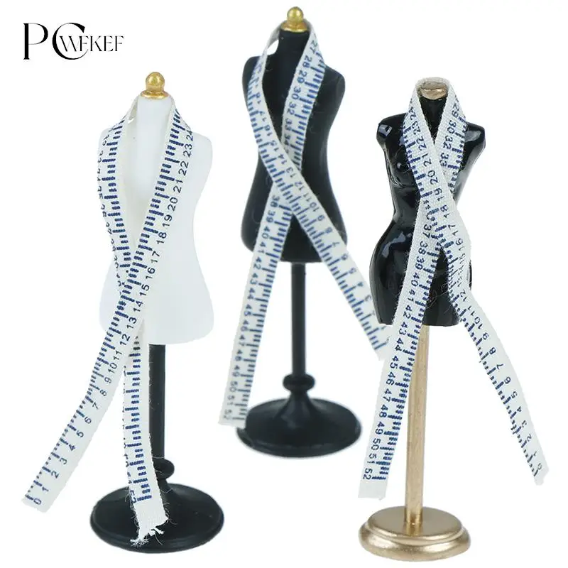 

1/12 Mini Resin Toys for Doll House Decoration Dollhouse Miniature Accessories Mannequin Ruler Set Simulation Dress Form Model