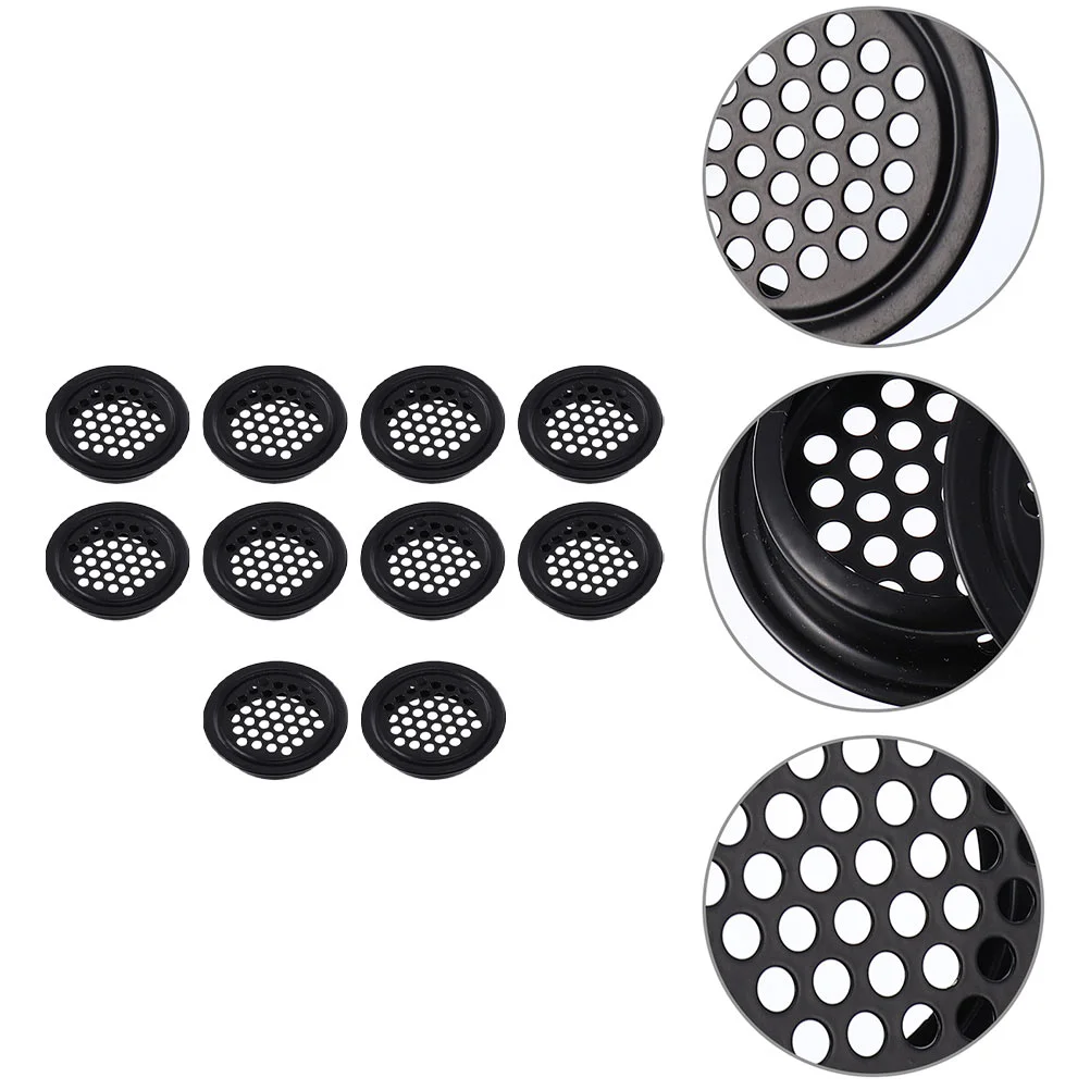 

10 Pcs Vents Soffit Cover Louver Round Wardrobe Mesh Hole Heat Emission Metal Stainless Air Ventilation Device