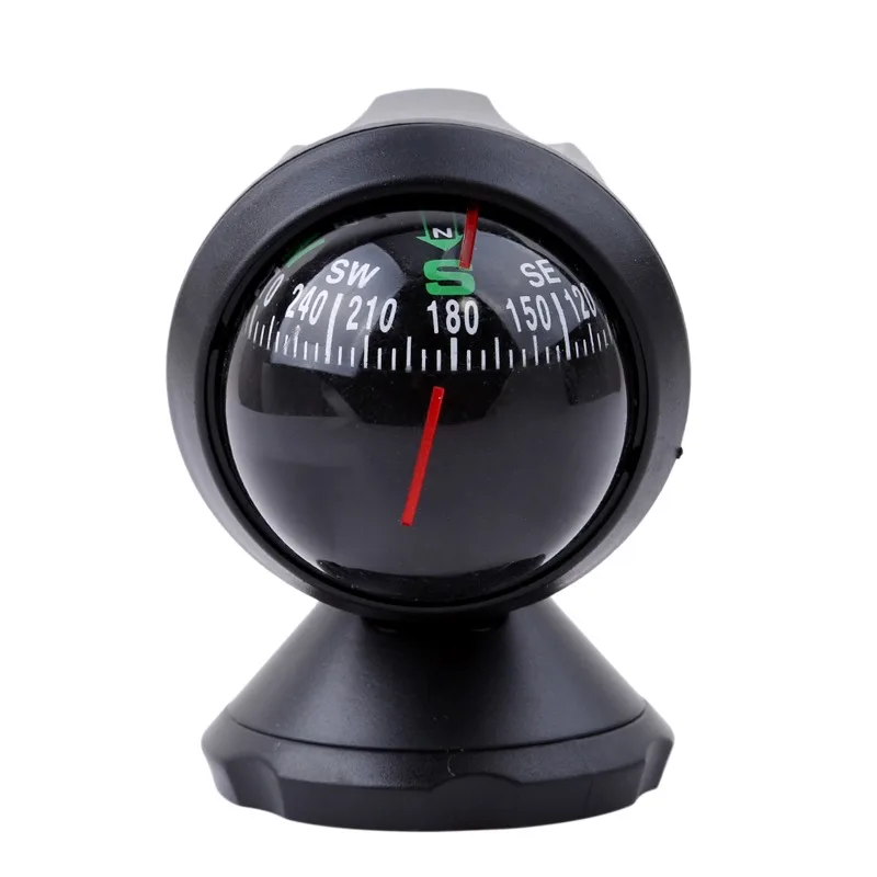 360 Degree Rotation Vehicle Navigation Ball Shaped Car Waterproof Compass With Suction Cup High Quality Car Compass Decor