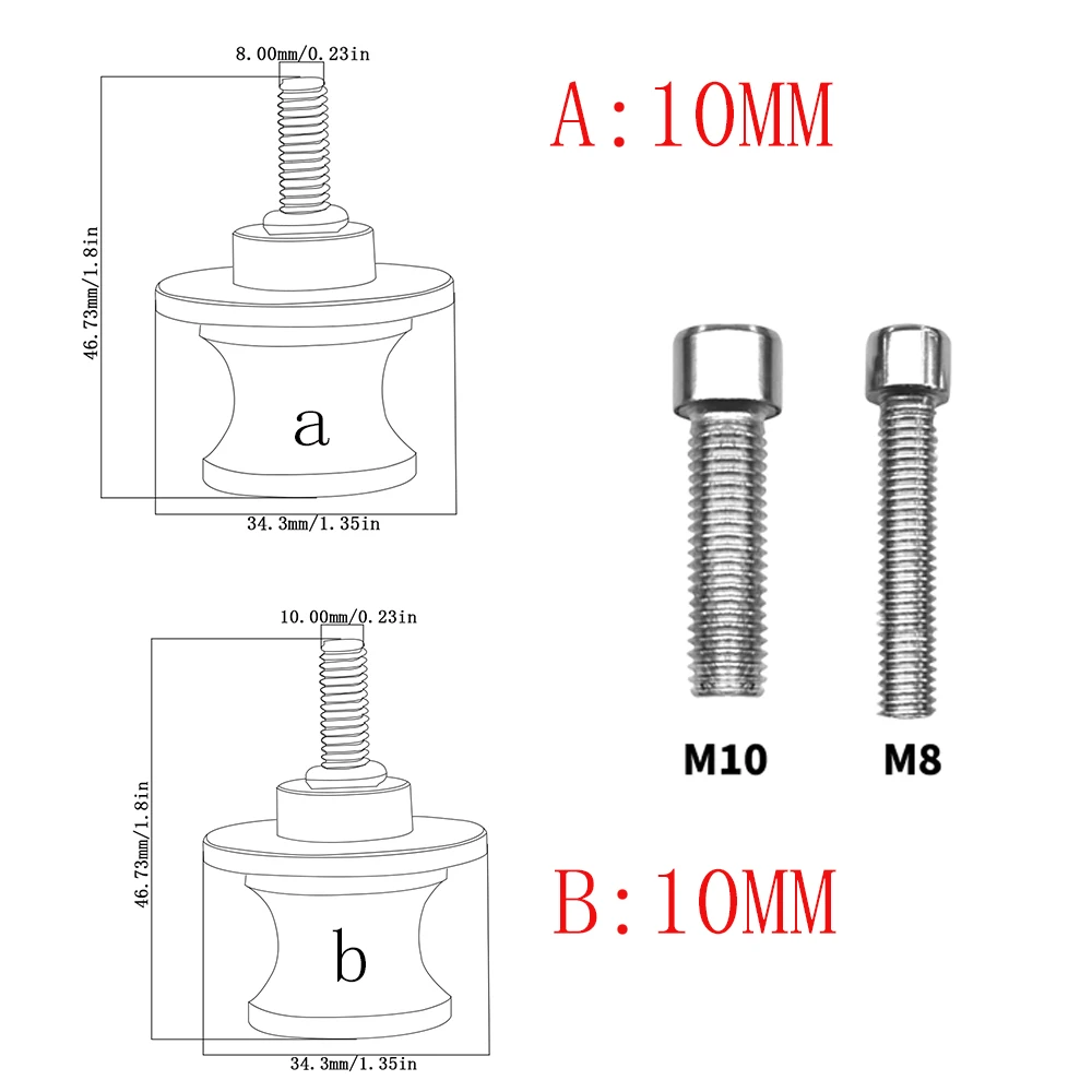 For Kawasaki ZX-6R Motorcycle M8 Swing Arm Spools Sliders ZX6R