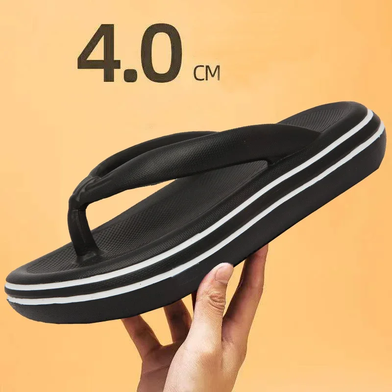 Flip Flops Mens Thong Sandals Summer 2022 New Female Shoes Thick Bottom EVA Non-slip Slide Slippers Outdoor Indoor Couples Shoes - 2