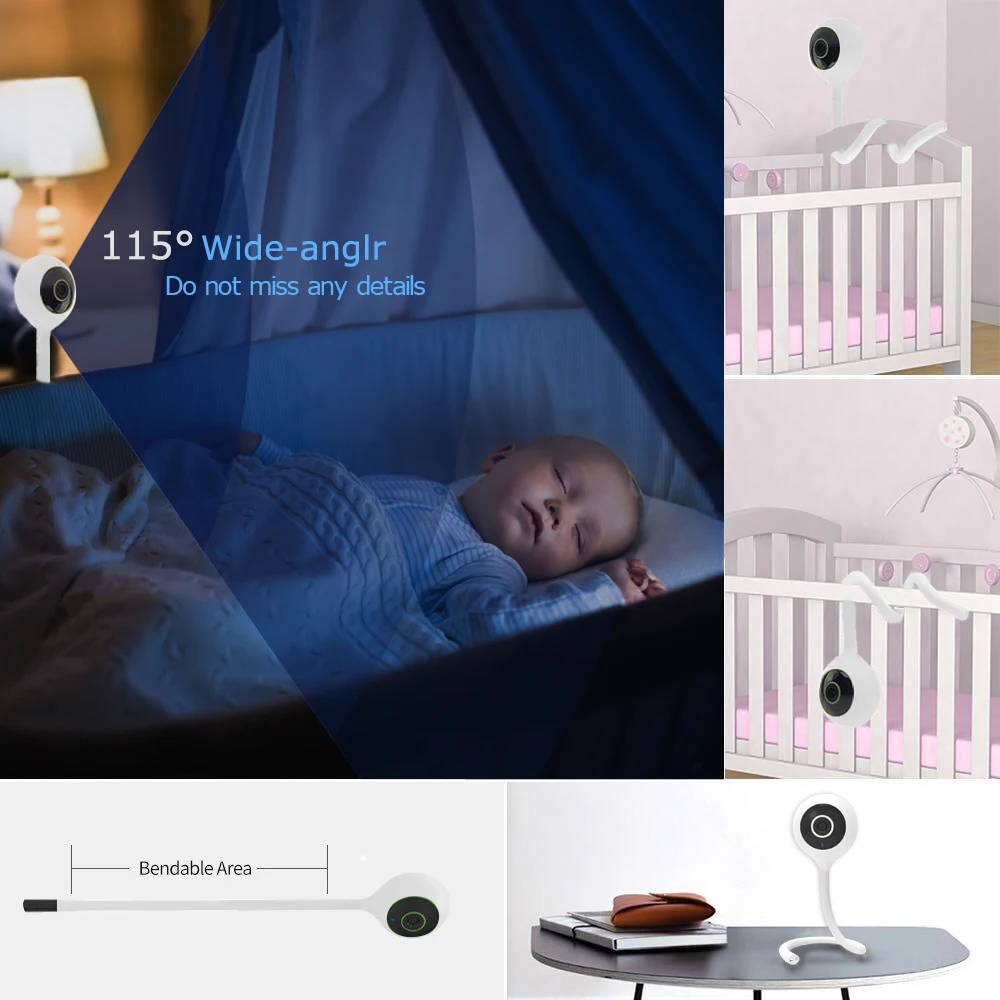 Soporte universal para teléfono y cámara de vigilancia para bebé, mesa de  comedor, cuna, ajustable, 60 cm, montaje en pared, VB601, VB603, VB605
