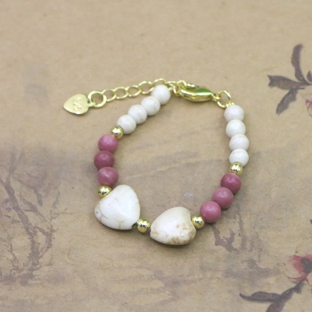 Natural Stone Bead Bracelet for Girls - High Quality Lobster Clasp Jewelry Gift