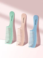 Handheld Hairbrush Wide Tooth Comb Plastic Flat Comb Hair Scalp Massage Smoothing Comb Detangle Hairdressing Comb Styling Tool