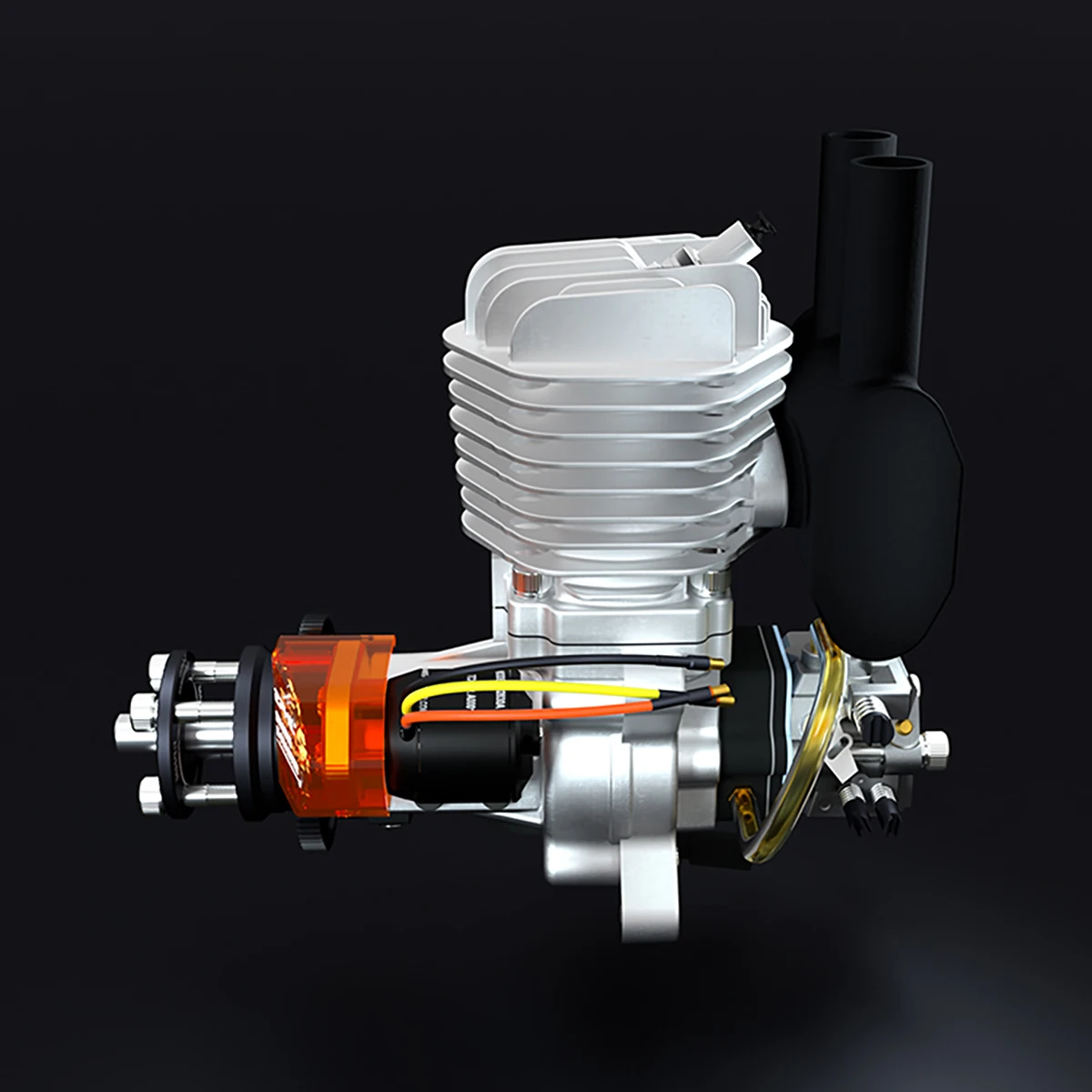 EPHIL X-38cc-R PRO 모델 엔진 전기 시동 단기통 2행정 후방 고정 날개