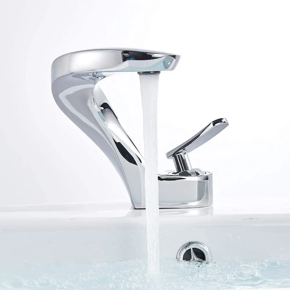 

Brass basin faucet cold and hot mixed water ceramic basin faucet snake shaped art