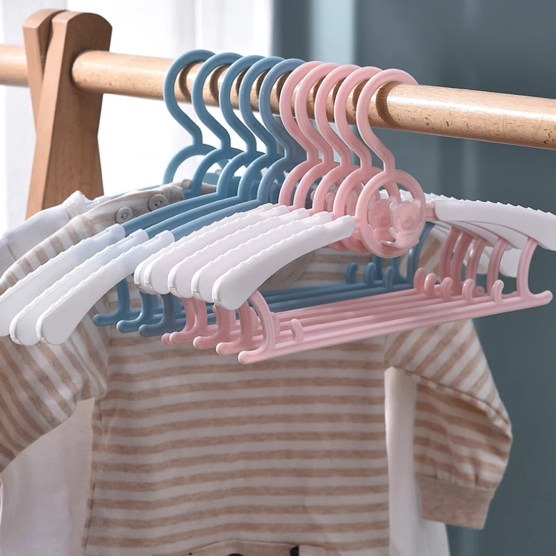 10PCS Adjustable Baby Hangers Kids Room Drying Racks Non-slip