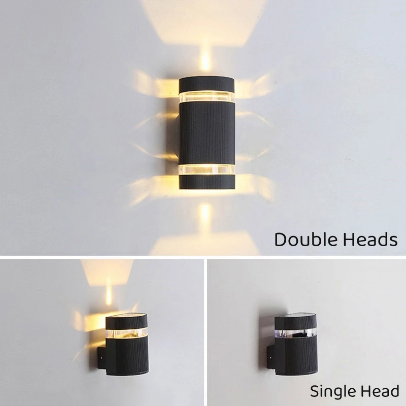 Outdoor Cylinder LED Wall Lamp Acrylic Waterproof IP65 GU10/E27 Up Down Street Sconce Garden Gate Porch Path Decor Wall Lighting wall light