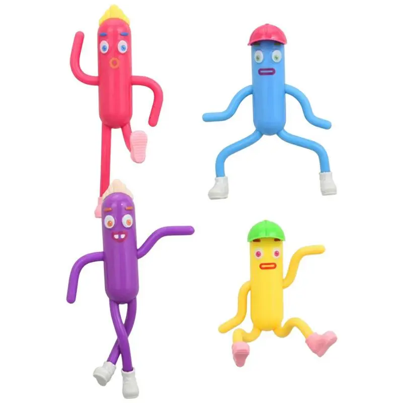 

Sausage Person Model 4Pcs Collection Model Sausage Man Figure Random Hat Table Ornaments Funny Home Decoration For Boys Girls