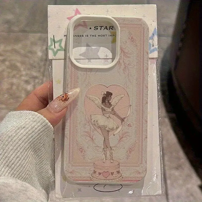 Ballet Girl Lichee Leather Pattern Shockproof Phone Case