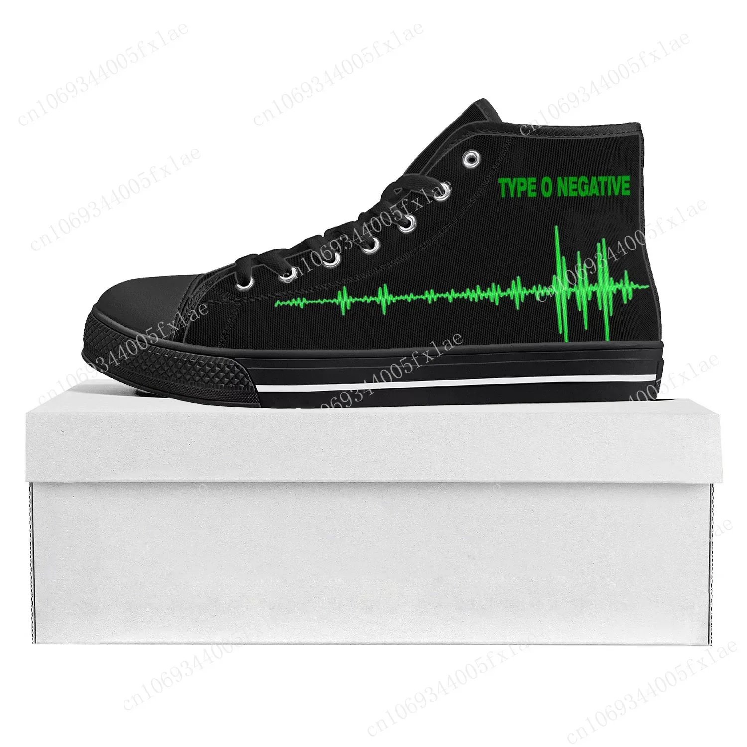 Type O Negative Metal Rock Band High Top High Quality Sneakers Mens Womens Teenager Canvas Sneaker Couple Shoe Custom Shoe Black