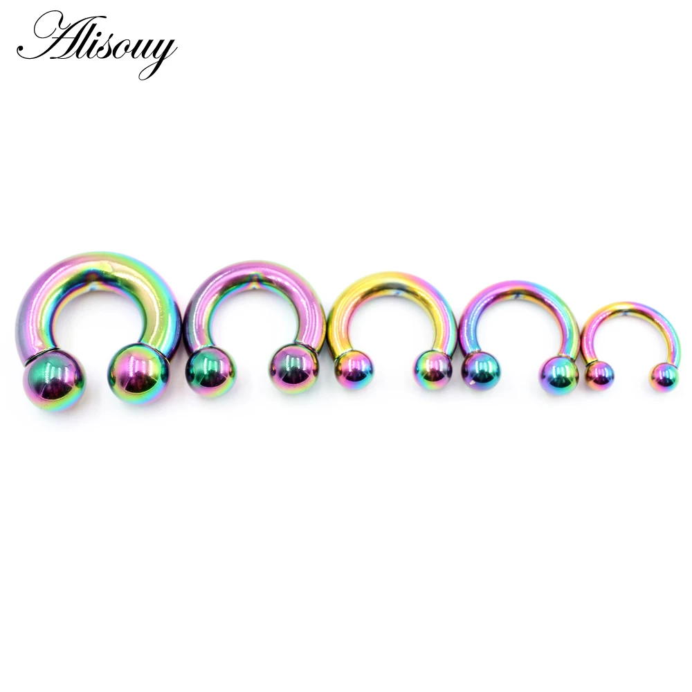 Alisouy 1pc Big Large Size Captive Bead Nose Ring Ear Plug Expander Guauge Male Genital BCR Hoop Earring Piercing Body Jewelry nose rings piercing jewelry body piercing earrings ear piercing jewelry hoop earrings body piercing jewelry body jewelry
