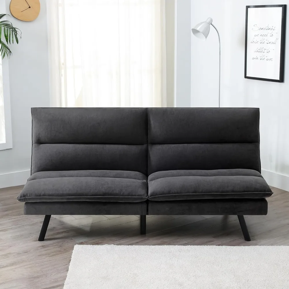 

Convertible Sofa Memory Foam Futon Sofa Bed Living Room Sofas Suitable for Small Space Compact Living Space Apartment Furniture