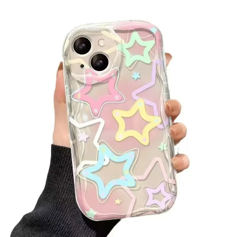 Vibrant Galaxy Clear Wave TPU Phone Case