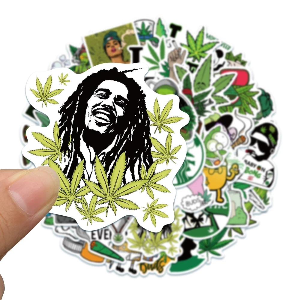 Funny Characters Leaves Weed Smoking Graffiti Stickers DIY Skateboard Fridge Guitar Motorcycle Cool Sticker Kid Toys 10/30/50PCS decorative stickers,decorative labels stickers,custom stickers,self adhesive stickers,adhesive stickers,cartoon stickers,cartoon sticker,anime stickers