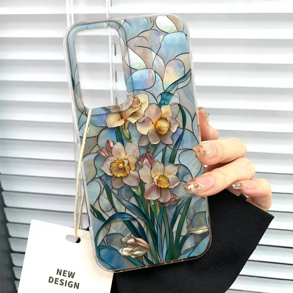 Aesthetic Vintage Purple Flower Carnation Couple Phone Case