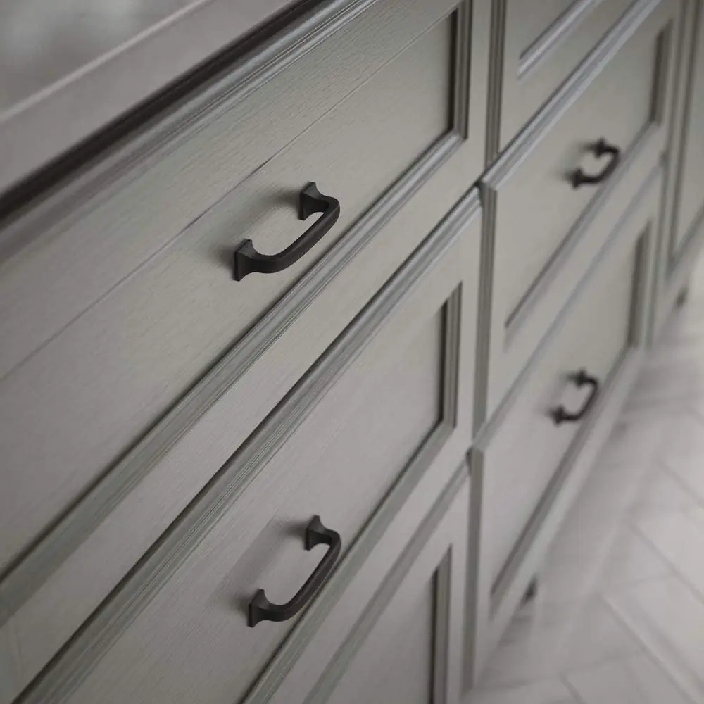 (1-Pack) Cabinet Handles 3" Hole to Hole Matte Black Kitchen Cabinet Pulls Drawer Handles Cabinet Hardware Dresser