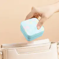 Portable Mini Jewelry Storage Box for Rings, Pendants, Earrings, Necklaces, Organizer for Birthday Festive Christmas Gifts 2