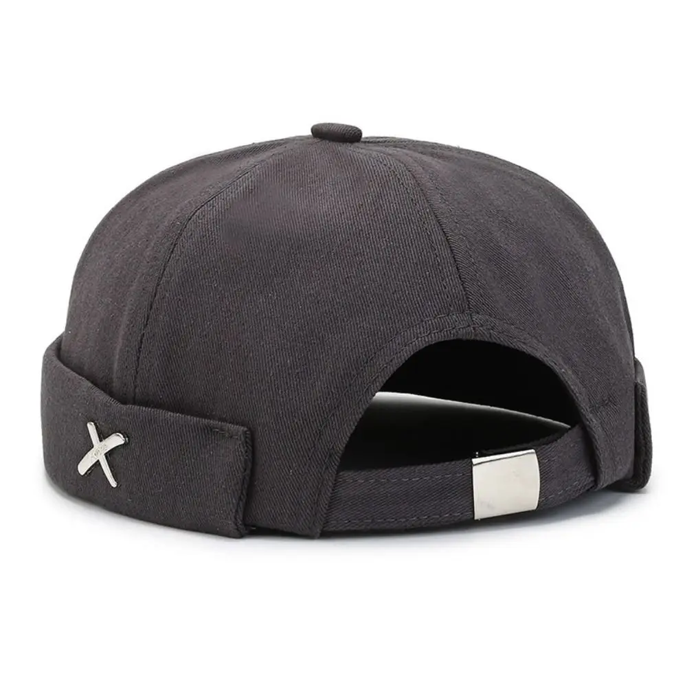 Outdoor Washed Style Schirmlose Docker-Mütze Einfarbige Verstellbare Schirmlose Mütze Baumwolle Melon Beanie Kappe für Jungen und Mädchen – Detail 6