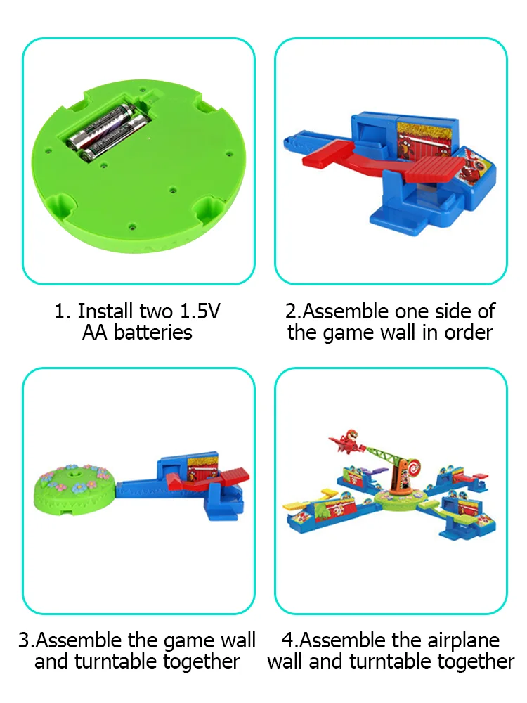 Board Game Accessories Korean Tossing Game Magnetic Board Game Couples Game Roulette Christmas Gifts Looping Louie Spinning Plane Chicken Stealing Game Parent Child Interaction Battle Puzzle Board Game Party Toys