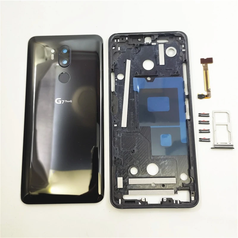 

Full Housing For LG G7 ThinQ G710 G710EM Metal Middle Frame Chassis + Back Battery Cover