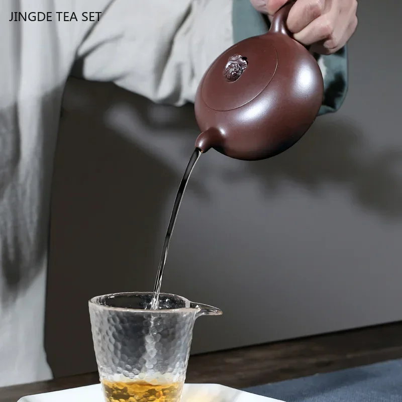 1 PCS of handmade Yixing raw ore purple and red mud big red robe large capacity creative purple clay teapot zisha tea set