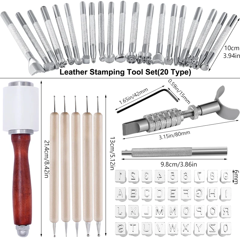 Leather Tool Kit Embossing Stamping Carving