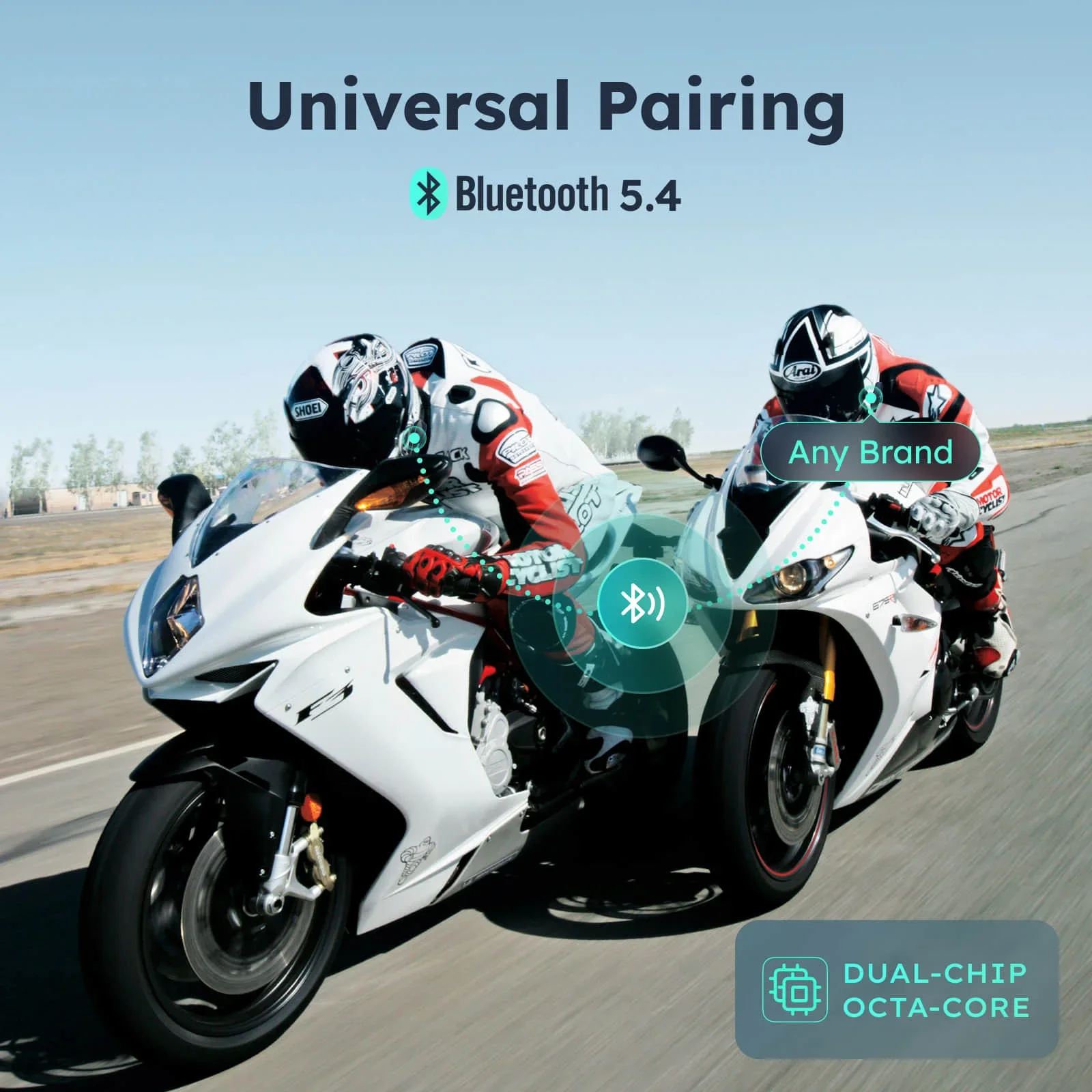 ASMAX S1 Bluetooth Motorcycle Intercom 8 Riders Communication