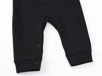 Kavkas Solid Black Baby Rompers Unisex 0-18M Full Sleeve Clothes One Piece 100% Cotton Overalls Infant Jumpsuit 6