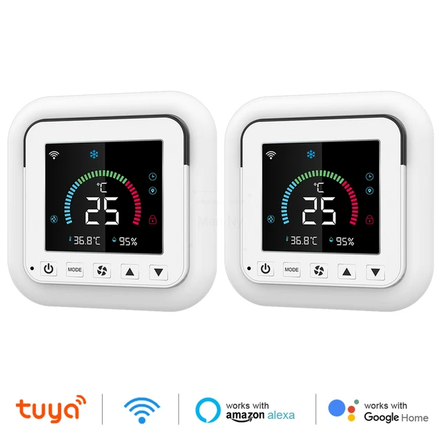 เทอร์โมสมาร์ท Tuya WiFi AC Air Conditioner IR อุณหภูมิความชื้นอินฟราเรด USB Power LCD ควบคุมหน้าจอสัมผัส Google Home 1