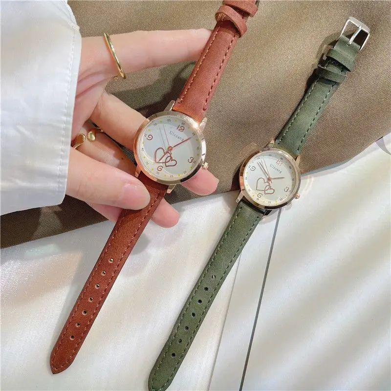 

Japanese Girls' Watches Love Cute Pink Gray Quartz Digital Dial Kids' Watches Elementary School Girls' Casual Watches