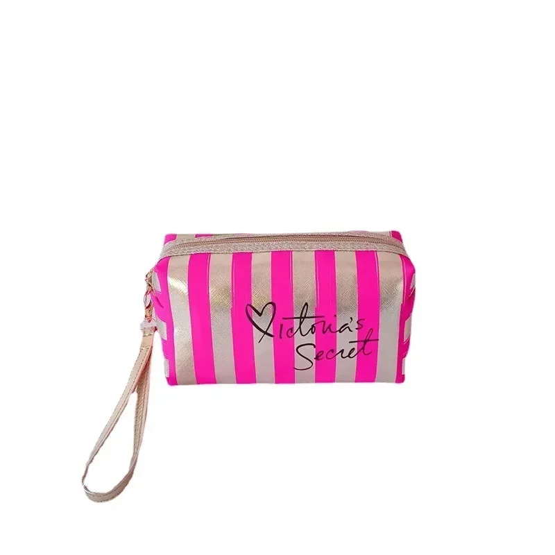 Portable striped makeup bag, small size, high-value handbag, mini portable makeup storage bag, waterproof women's bag cs013 5