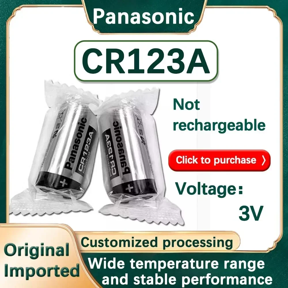 Panasonic 123 Lithium 3V Battery 1PCS for lithium battery