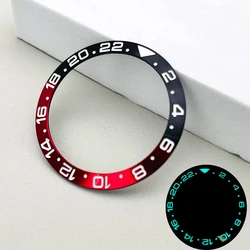 Blue Luminous Sloped Ceramic Bezel Insert Ring for Men's Mechanical Watches (A2 Aluminum)