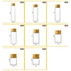 7/15/20/25/30ml Clear Glass Bottle With Aluminium Cap Travel Empty Refillable Bottles Gold Small Test Tube Candy Spices Storage 6