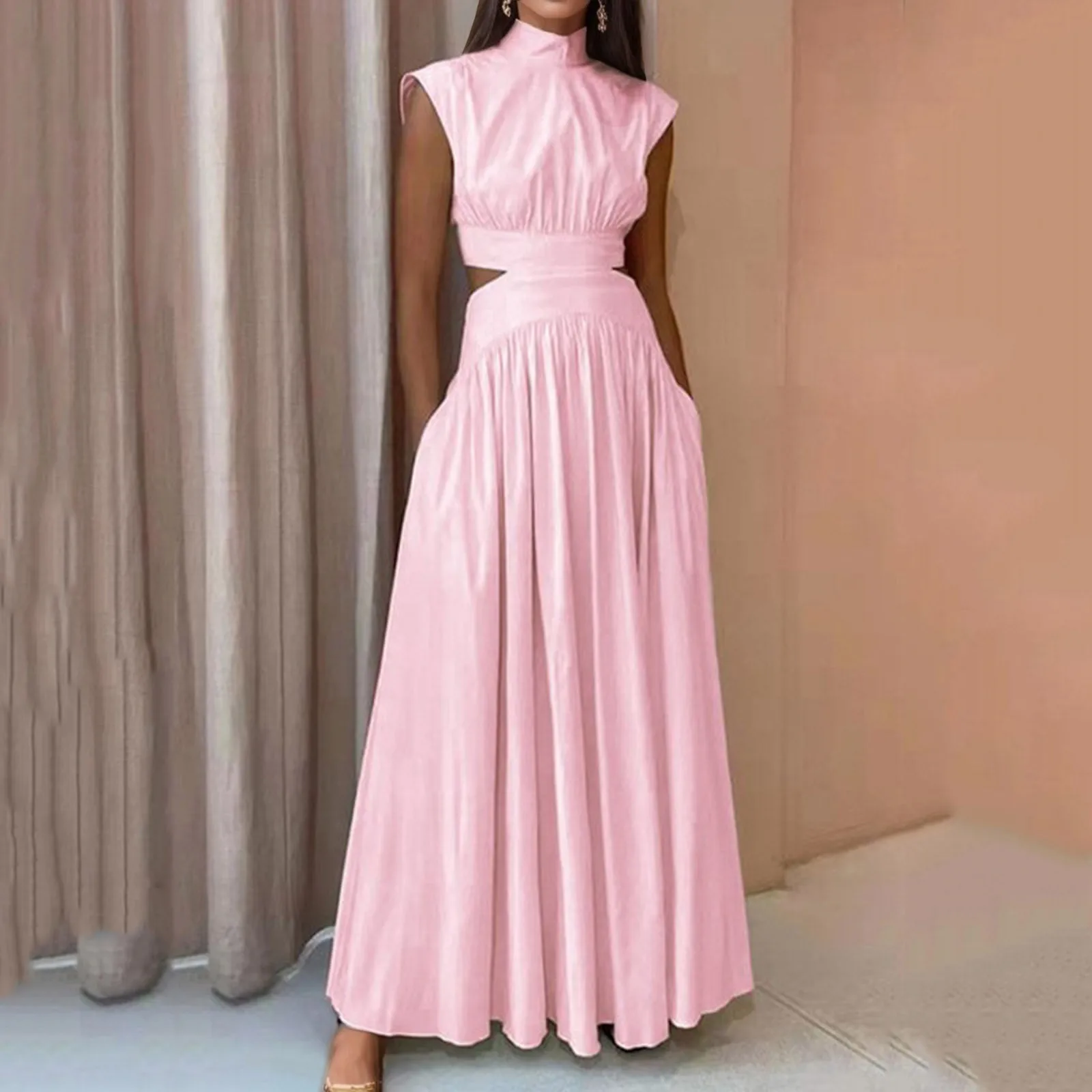 

Summer New Waistless Long Dress Europe And The United States 2024 Fashion Vintage Commuting High Waist Skirt Women's Clothing