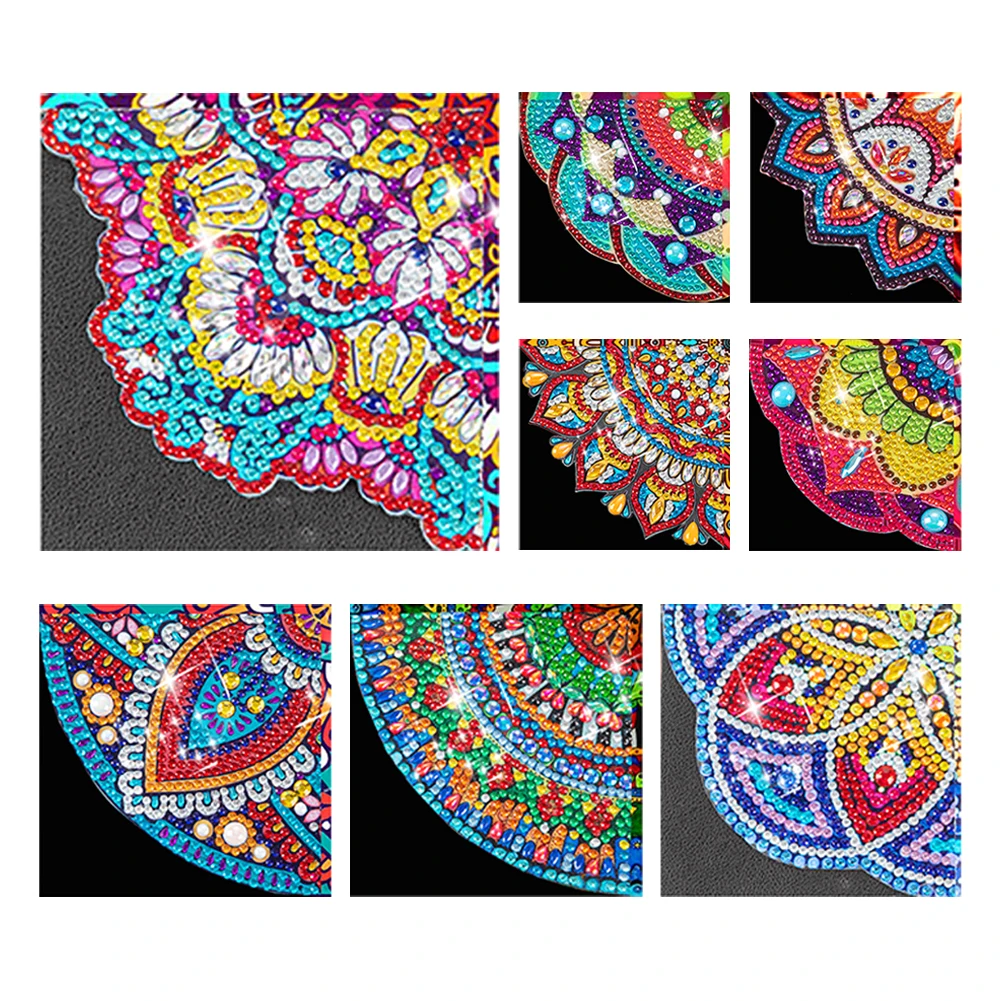 DIY Diamond Painting Bookmarks Handmade 5D Rhinestone Book Mark Triangle  Mandala Flower Art Craft for Beginner Adults Kids