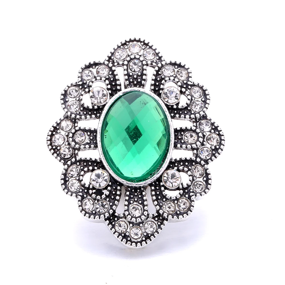 20pcs 18mm Snap Jewelry Crystal Metal 18mm Snap Buttons Diy Charm Snaps Buttons for Snap Button Bracelet Necklace