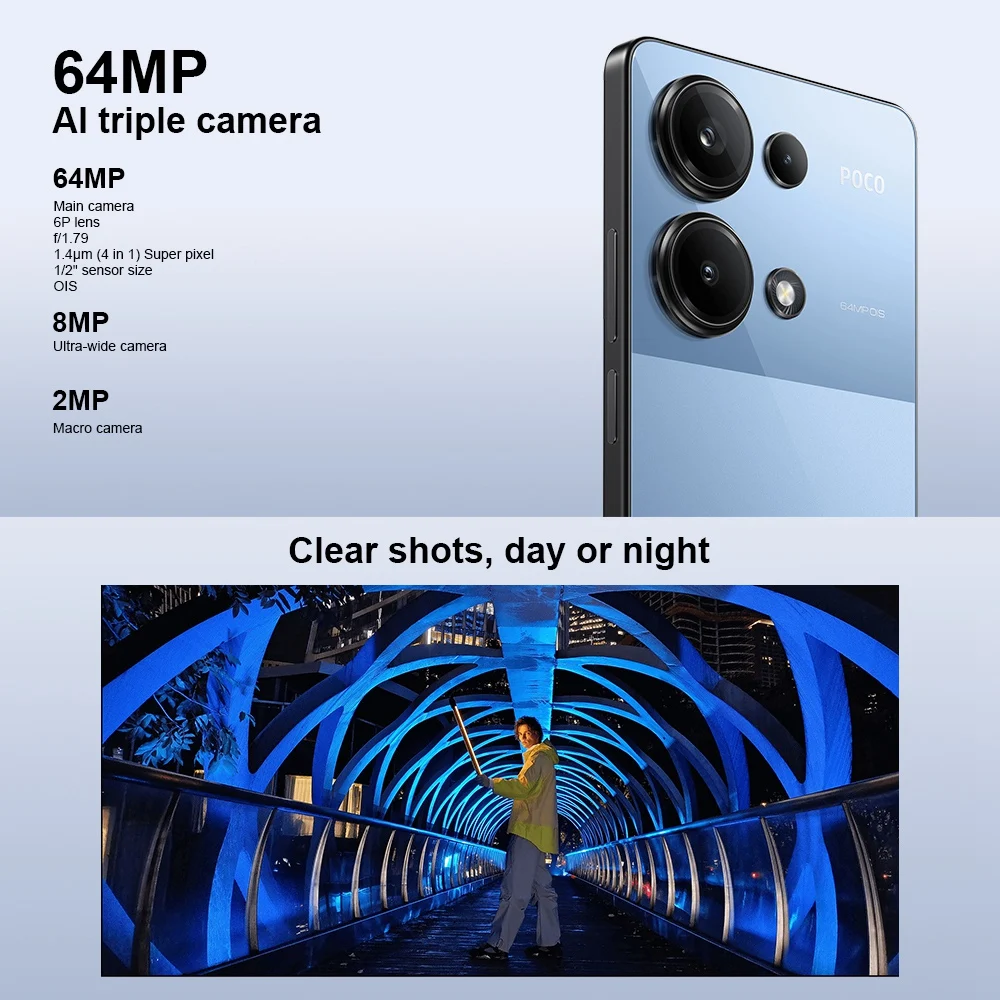 Global Version POCO M6 Pro Smartphone NFC Helio G99 Ultra 6.67\'\' 120Hz Flow AMOLED 64MP Triple Camera OIS 67W Turbo Charging