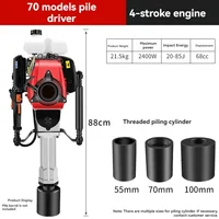 Pile Driver Gasoline-powered Small Railway Project Emergency Construction Orchard Wood Pile Triangle Steel Electric 2