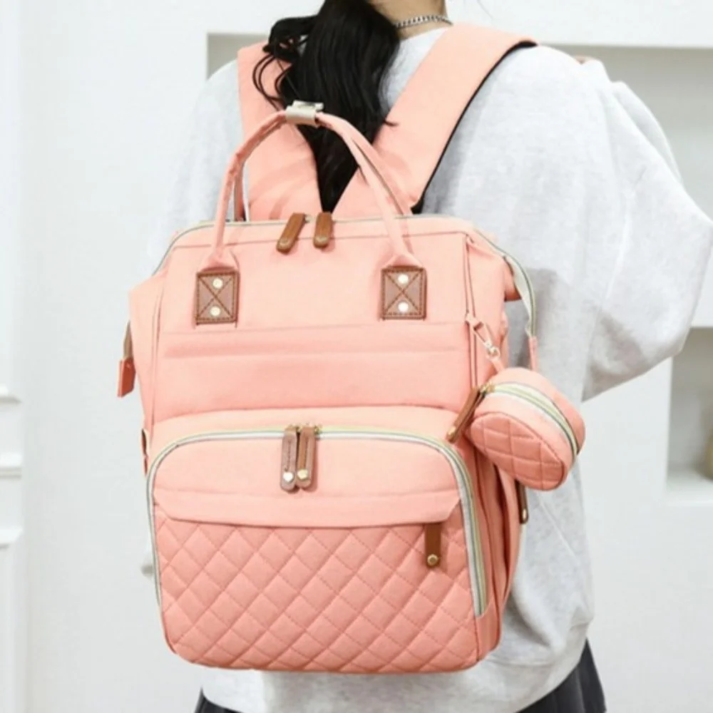 Oxford cloth Mommy Bag Dry-wet Separation Large Capacity Baby Diaper Backpack Foldable Lightweight Nappy Backpack Travel