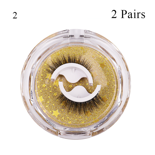 Self-adhesive False Eyelashes Glue Free Eyelash 3d Strip Reusable Lashes Extension 3 Seconds To Wear Faux Mink Eyelash
