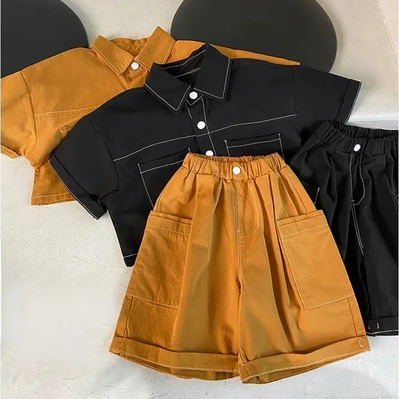 Summer Children's Clothing Baby Boy Clothes Kids Outfits Set Fashion Shirt + Shorts 2-Piece Set Birthday Outfits 2-9 Years Wear kids clothing set boys clothing set