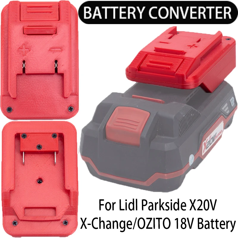 

Battery adapter for Einhell/X-Change/Ozito 18V Li-ion Tool to Lidl Parkside X20V Li-ion Battery Converter Power tool Accessories