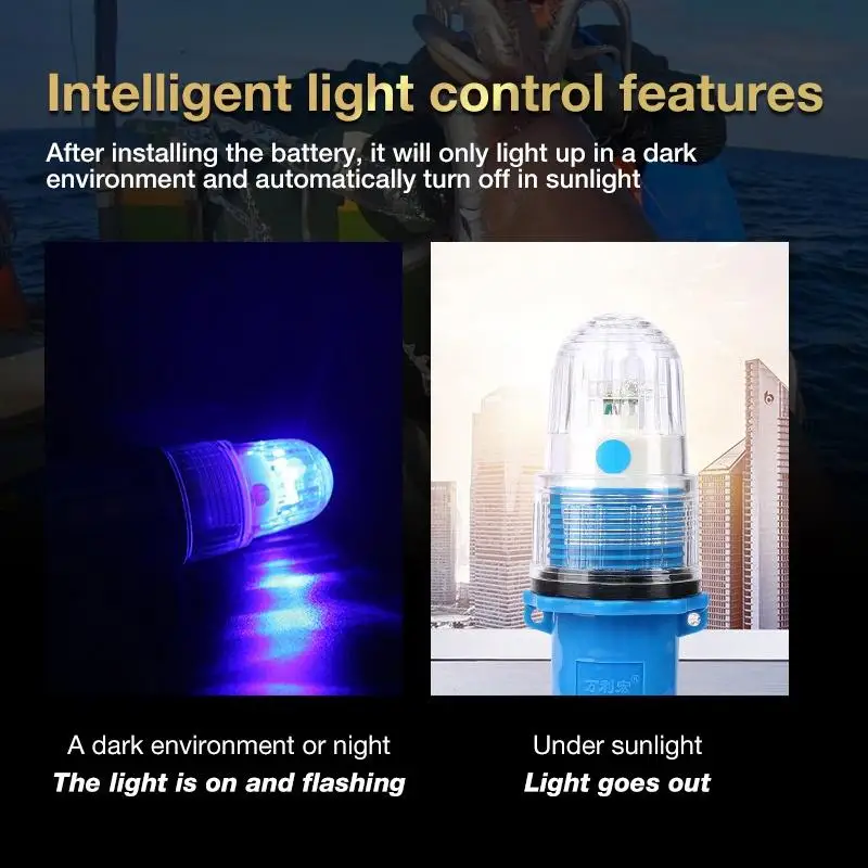 Enhanced Underwater LED Fishing Signal Light: Waterproof Torpedo Blinker