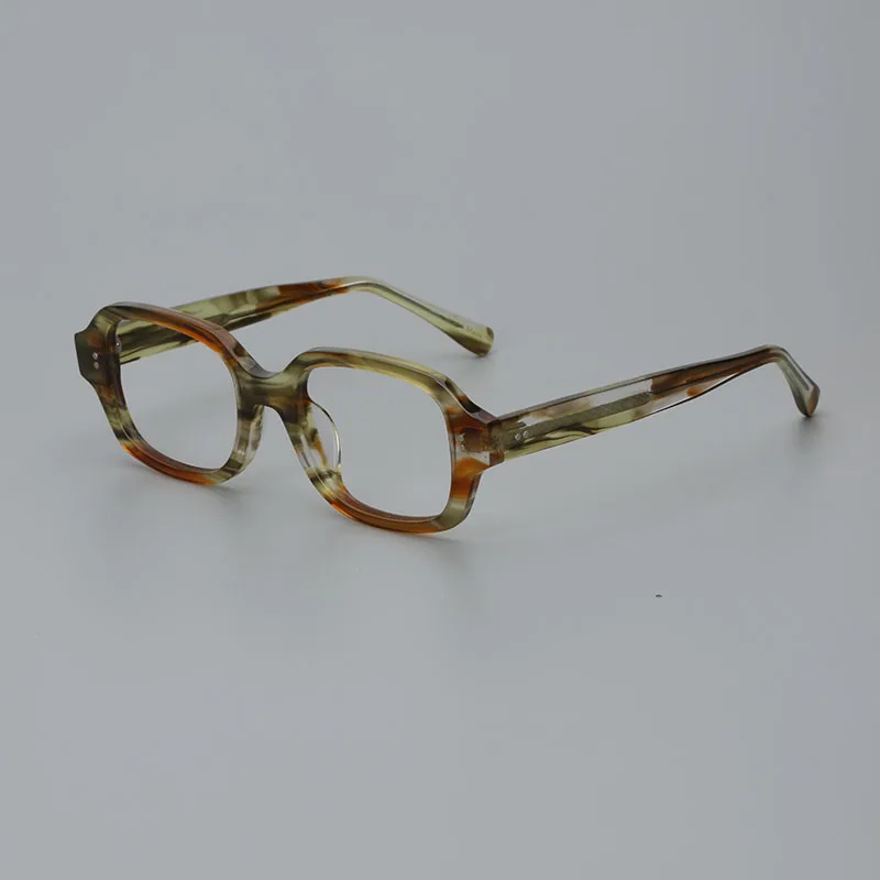 Hewei Unisex Full Rim Rectangle Acetate Eyeglasses 0026 Image 2