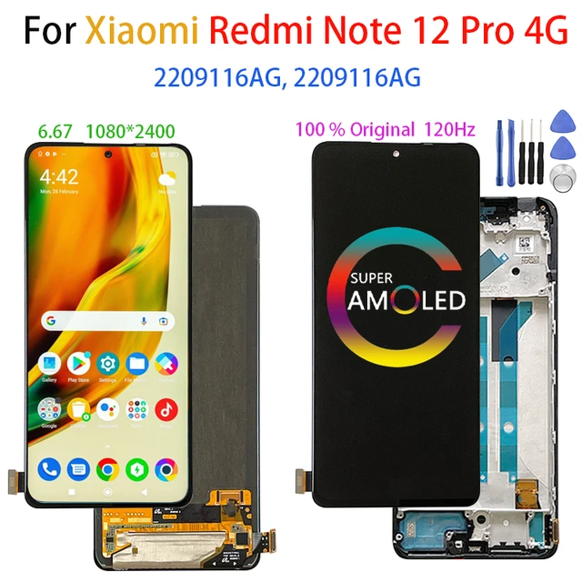 6.67''Original For Xiaomi Redmi Note 12 4G LCD Display Screen Touch Panel  Digitizer Replacement Parts For Xiaomi Redmi Note12 5G - AliExpress