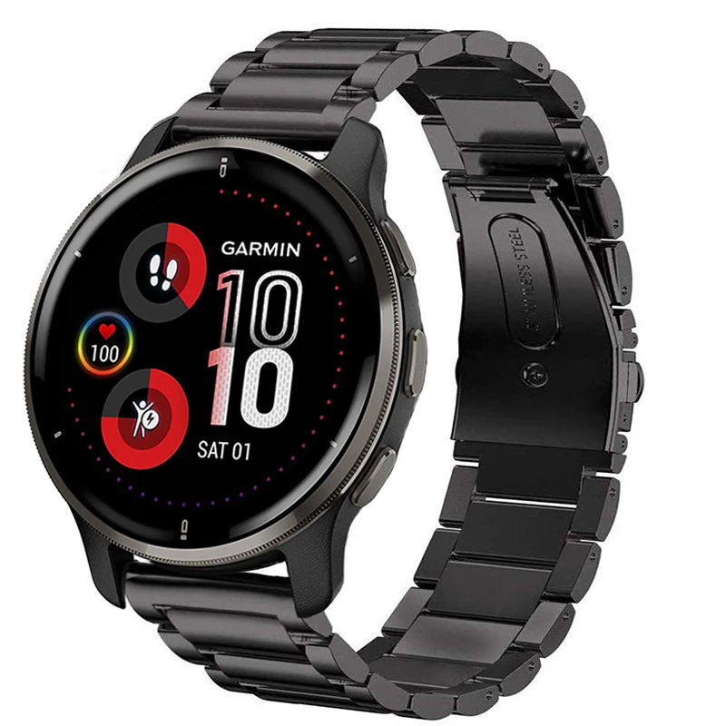 Garmin Venu 2 2S ÷ Ʈ ġ  Garmin Vivoactive 3 4S 4S ݼ Ʈ 18mm 20mm 22mm η ƿ ð 