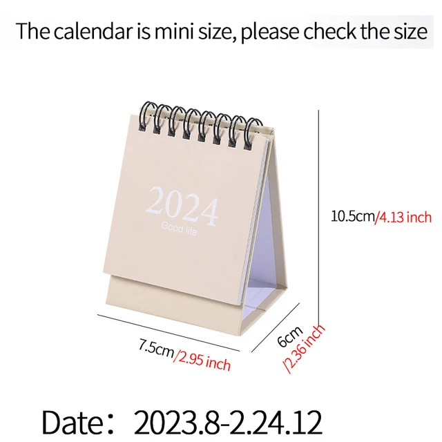 Calendrier De Bureau De Planification De Bobine De Couleur Morandi,  Calendrier De Table 2024, Ornement De Bureau Créatif, Mode en ligne