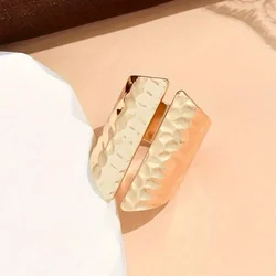 Women's Hammered Texture Open Ring - Fashionable, Simple, and Versatile (GOLD)